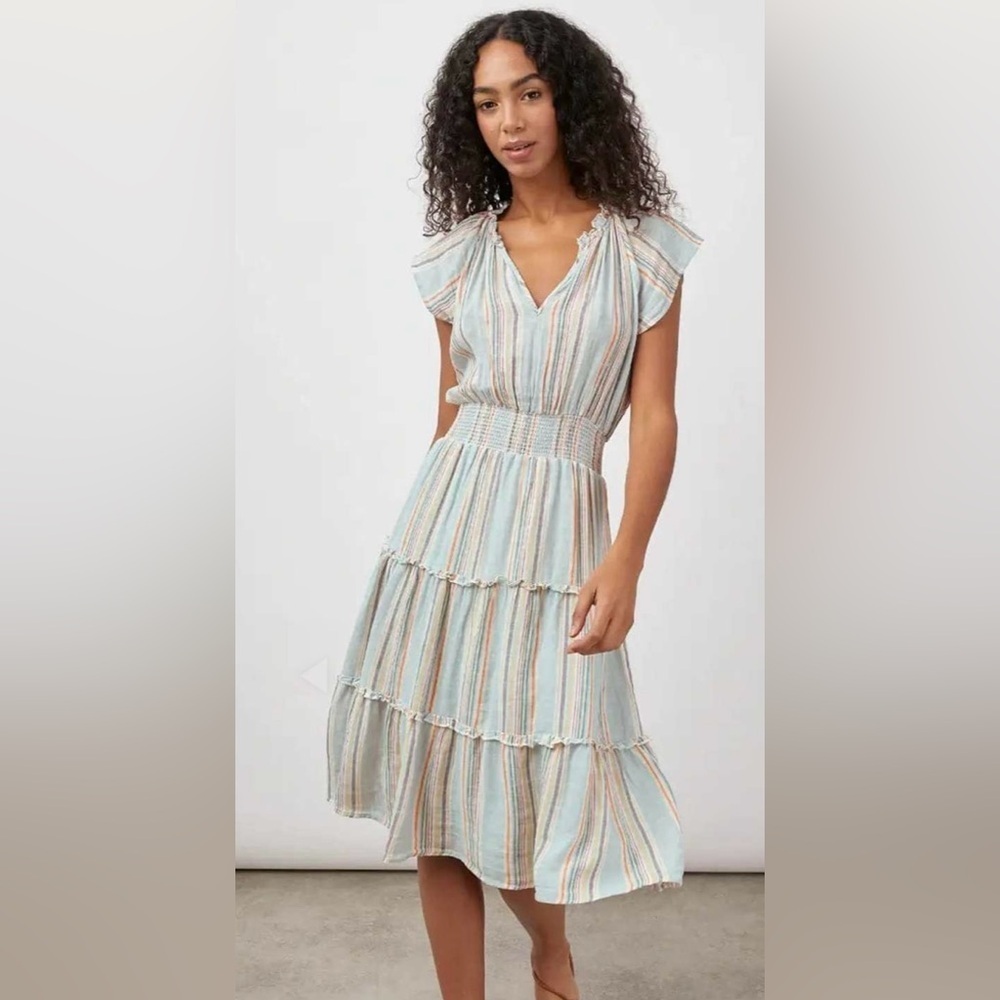 Rails Amelia Midi  Dress Sag Harbor Stripes Size Small